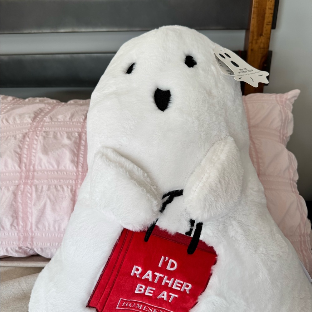 White Ghost Plush with Red Bag ‘I’d Rather be at Homesense’